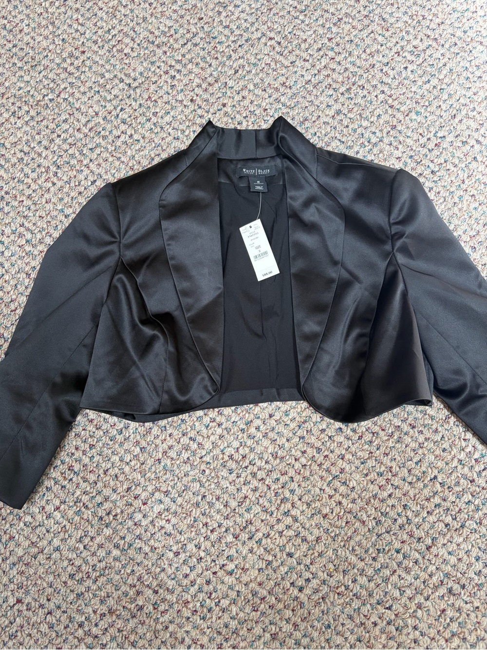 White House Black Market Black Cropped Bolero Jacket